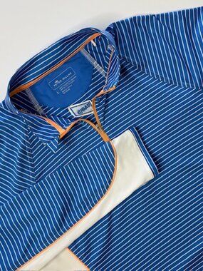 Peter Millar Wom Quarter Zip Pullover Long Sleeve Shirt Size Large UPF 50+